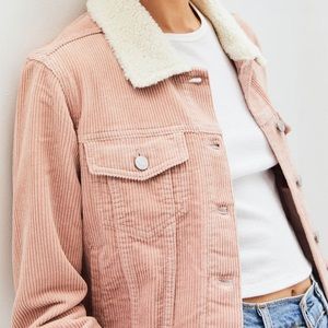 PacSun Sherpa Corduroy Trucker Jacket Size Small